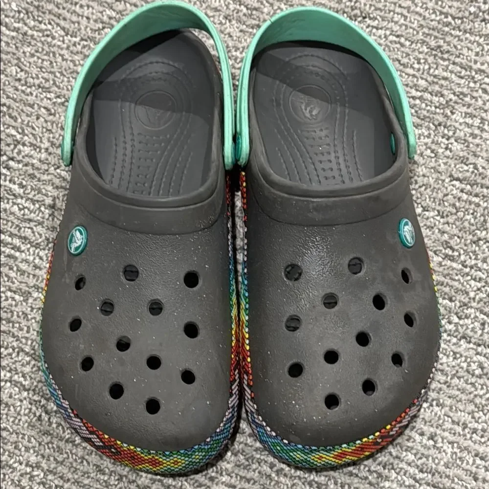 CROCS Black Loafers and Slip-Ons with Chunky Design